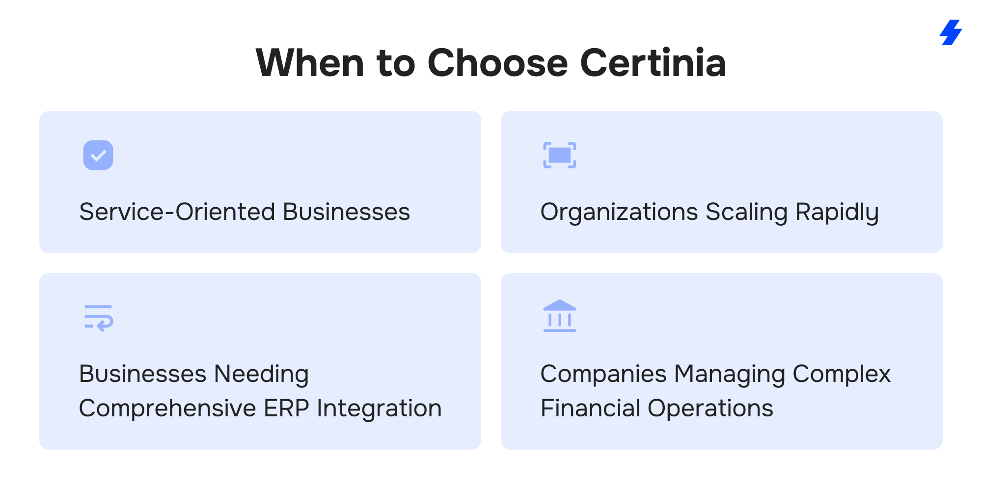 When to Choose Certinia