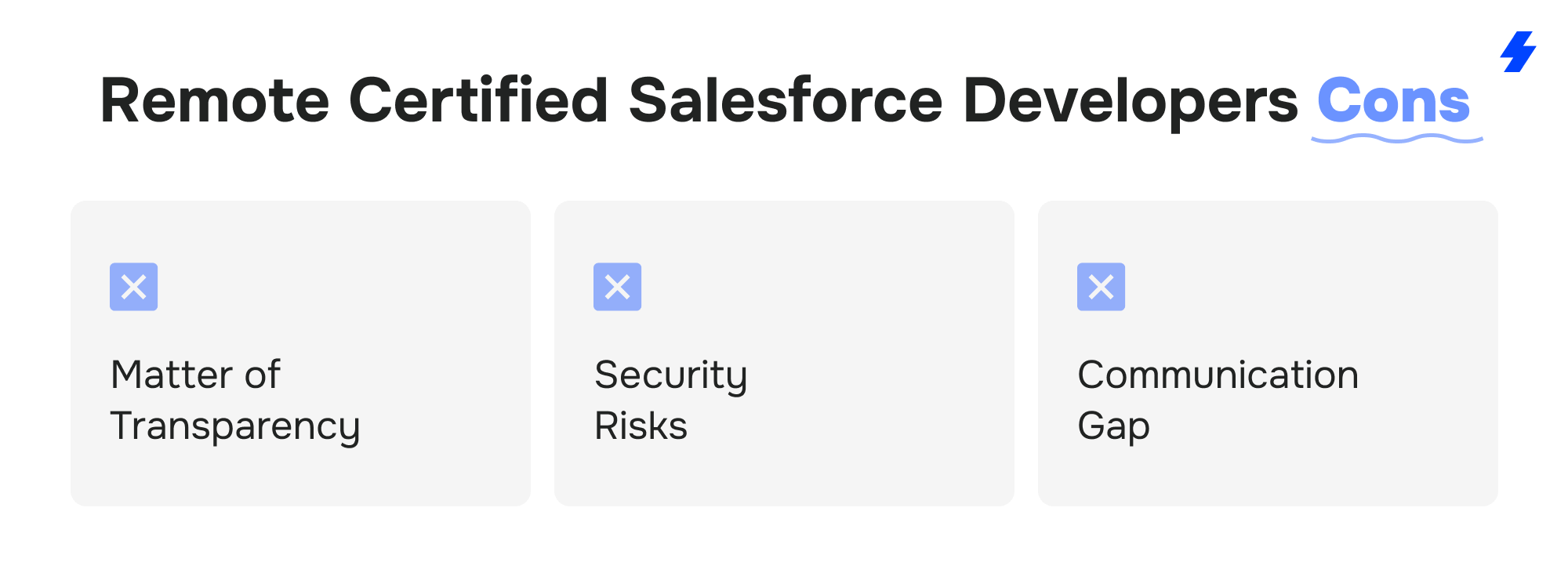 Remote Certified Salesforce Developers Cons