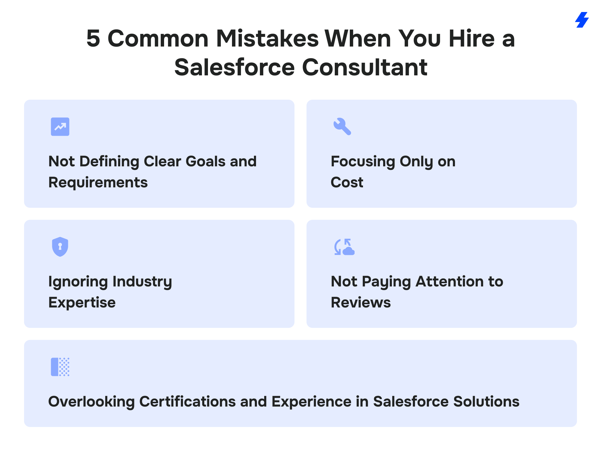 Avoid These 5 Common Mistakes When You Hire a Salesforce Consultant